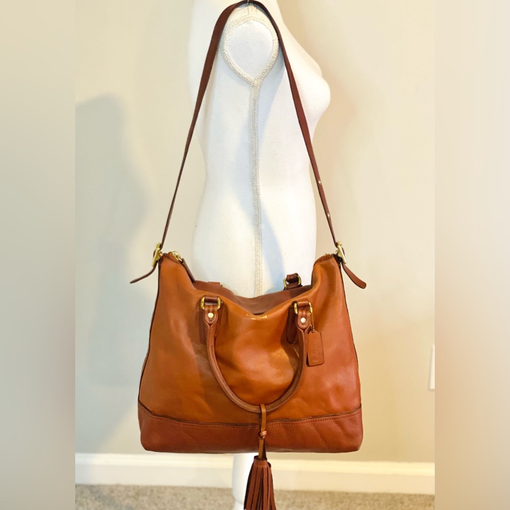 Coach Rory Legacy Genuine Leather Crossbody Tote Purse 19892